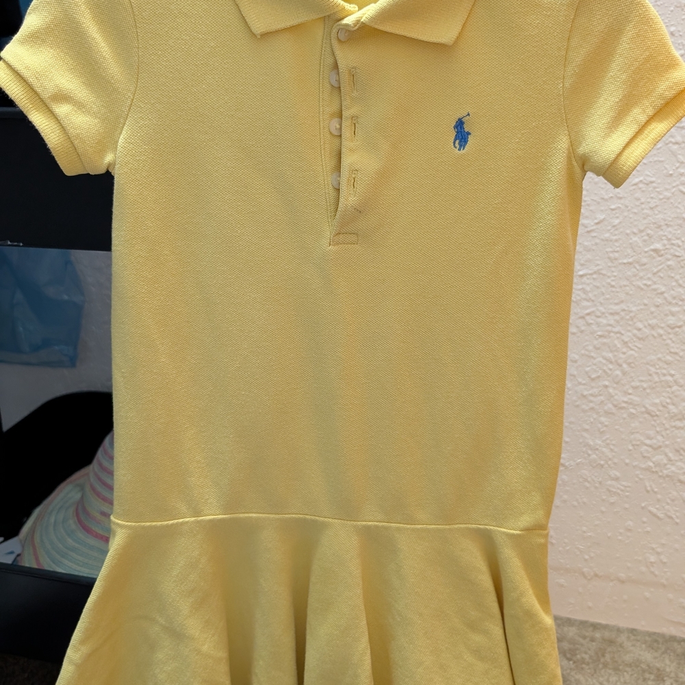 Ralph Lauren Yellow Polo Dress with Light Blue Pony